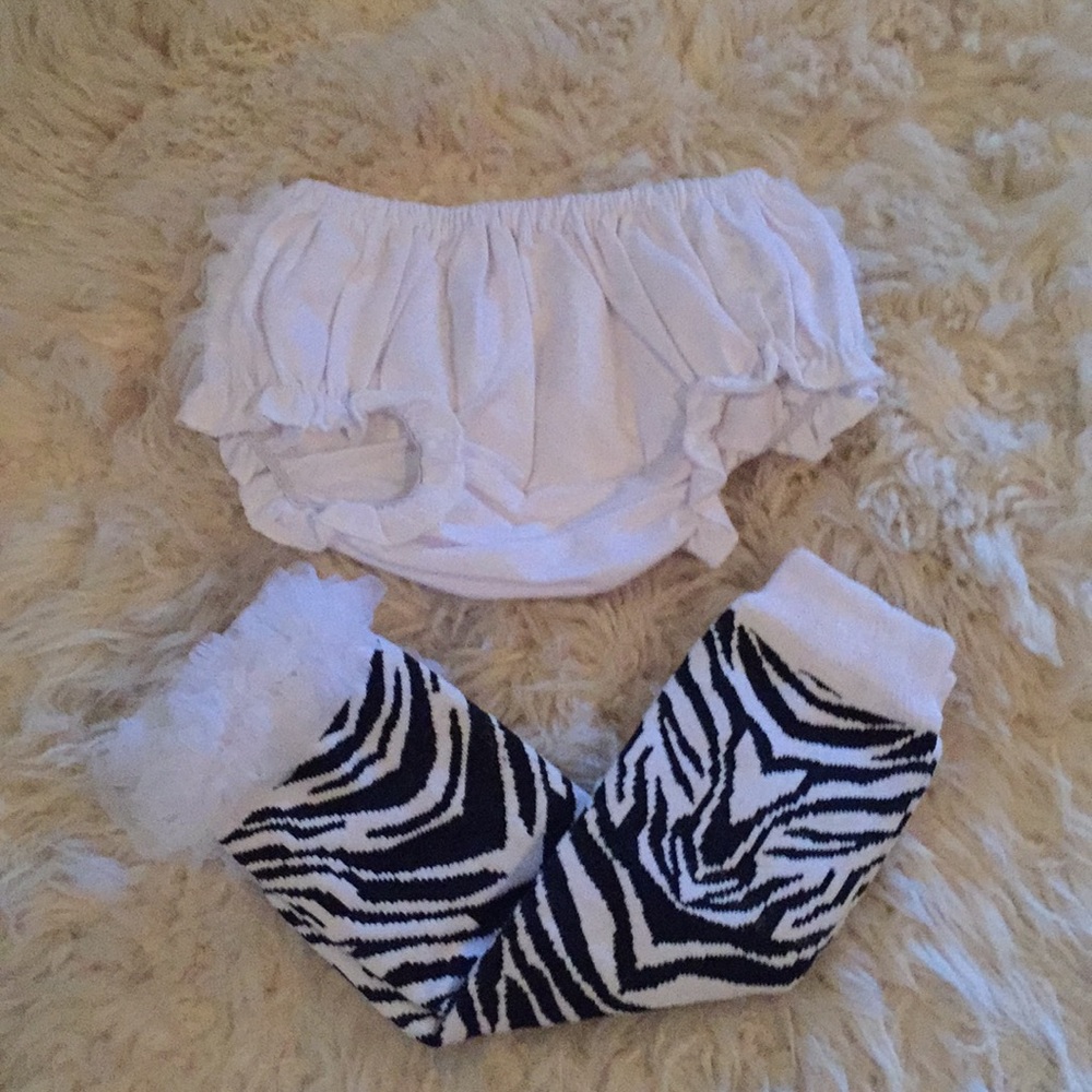 🦓Ruffle Diaper Cover & Leg Warmer Set - Picture 2 of 2
